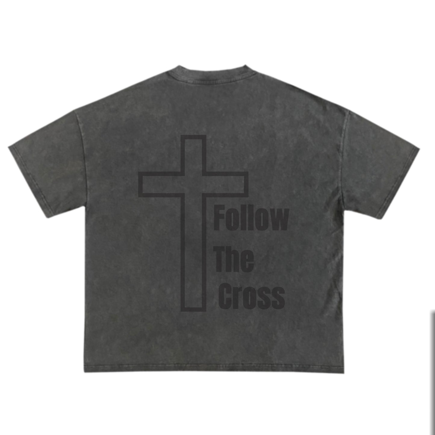 Follow the cross vintage T-shirt (grey)